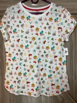 Disney Mickey And Minnie Holiday Christmas Snack Magic Kingdom Icon Ladies Shirt