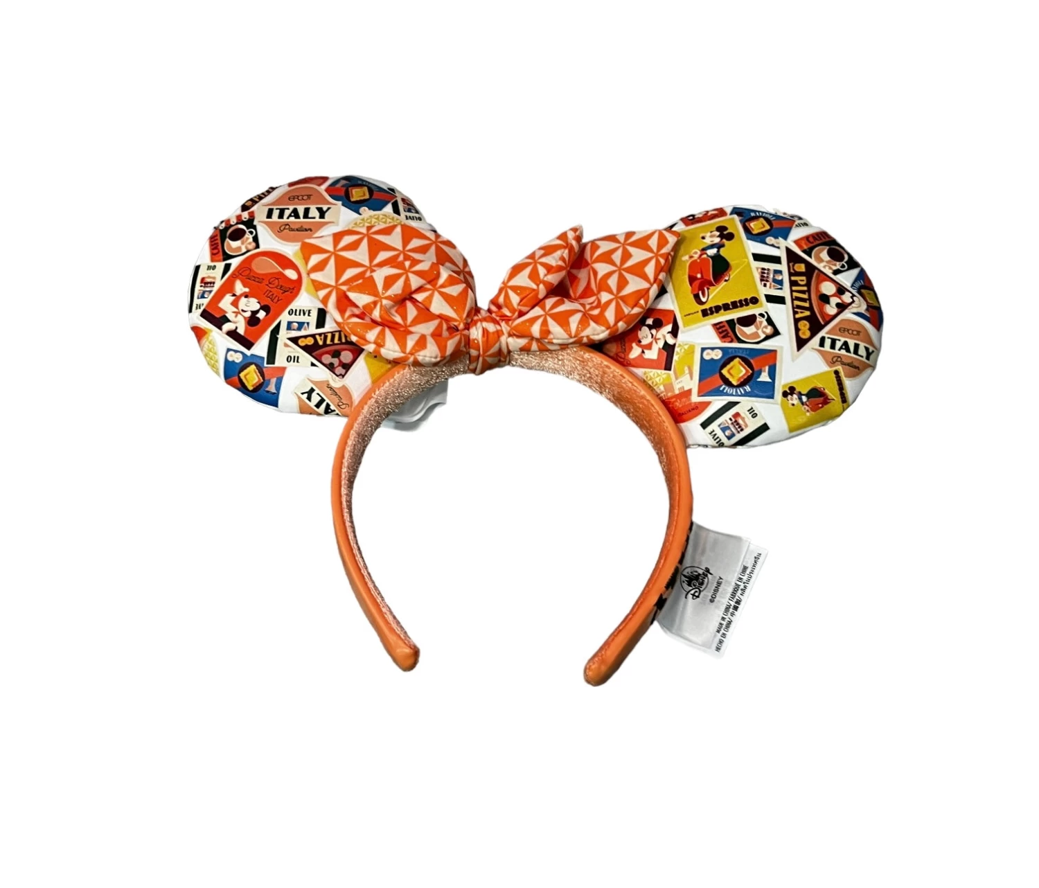 Disney Epcot Italy Pavilion Mickey Stamp Minnie Ear Headband 3 Disney Epcot Italy Pavilion Mickey Stamp Minnie Ear Headband