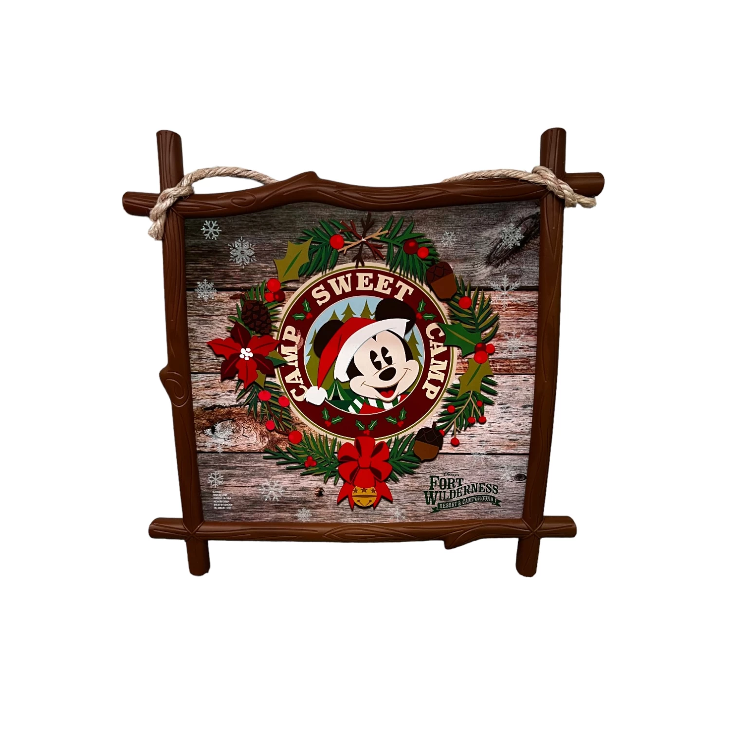 Disney Fort Wilderness Camping Mickey Reversible Hanging Sign 4 Disney Fort Wilderness Camping Mickey Reversible Hanging Sign - Image 2