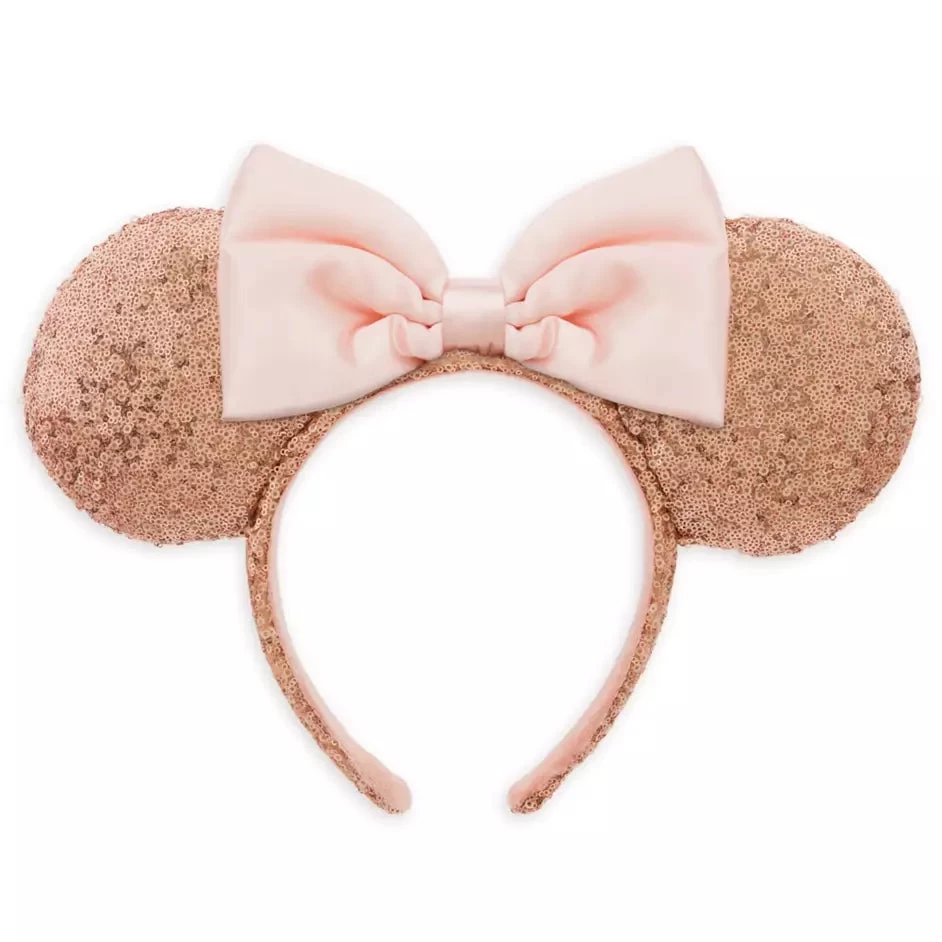Disney Minnie Mouse Sequin Ear Headband For Adults – Rose Gold & Pink 3 Disney Minnie Mouse Sequin Ear Headband For Adults – Rose Gold & Pink