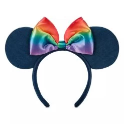 Disney Pride Collection Minnie Mouse Ear Headband With Bow For Adults