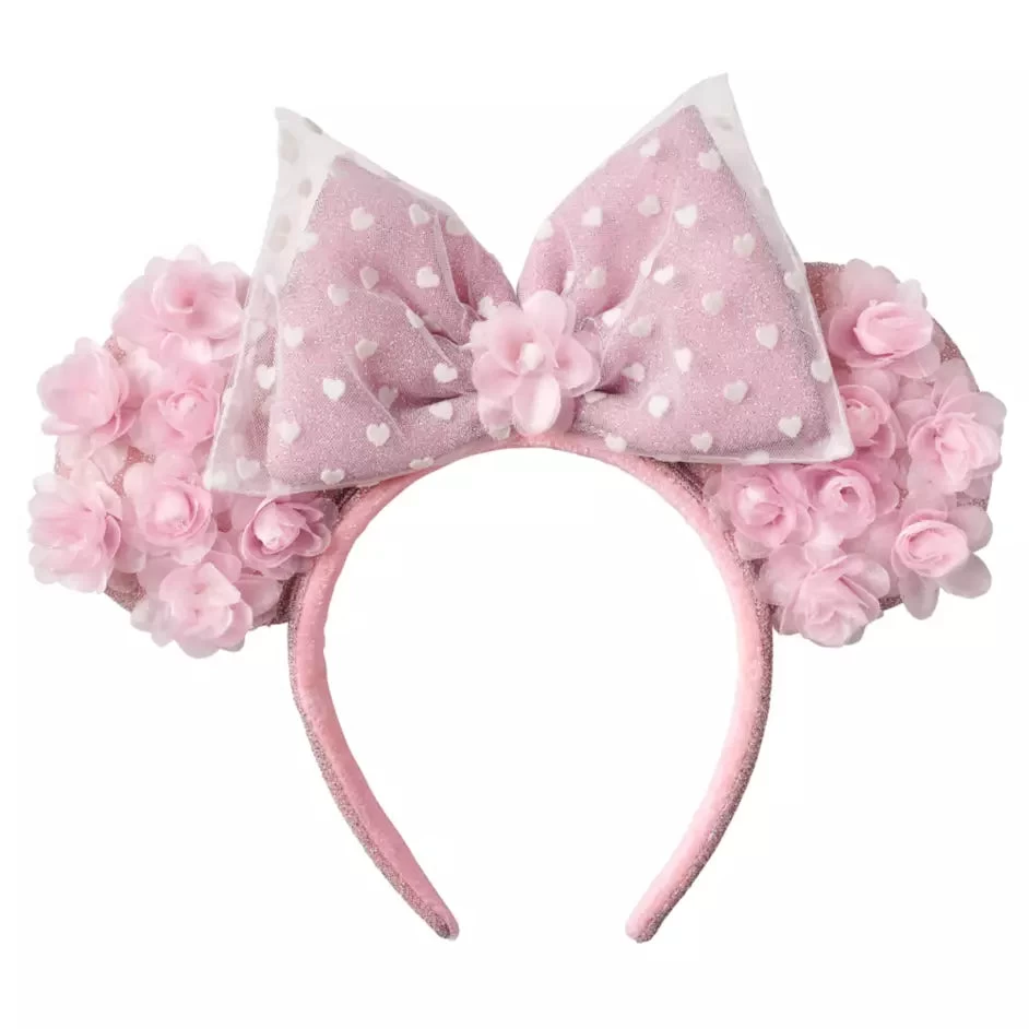 Disney Minnie Mouse Ear Headband For Adults – Hearts And Flowers 3 Disney Minnie Mouse Ear Headband For Adults – Hearts And Flowers