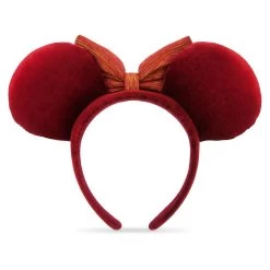 Disney Minnie Holiday Ear Headband With Bow–Cranberry Red -Disney 2840055218882 1