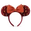 Disney Minnie Holiday Ear Headband With Bow–Cranberry Red -Disney 2840055218882