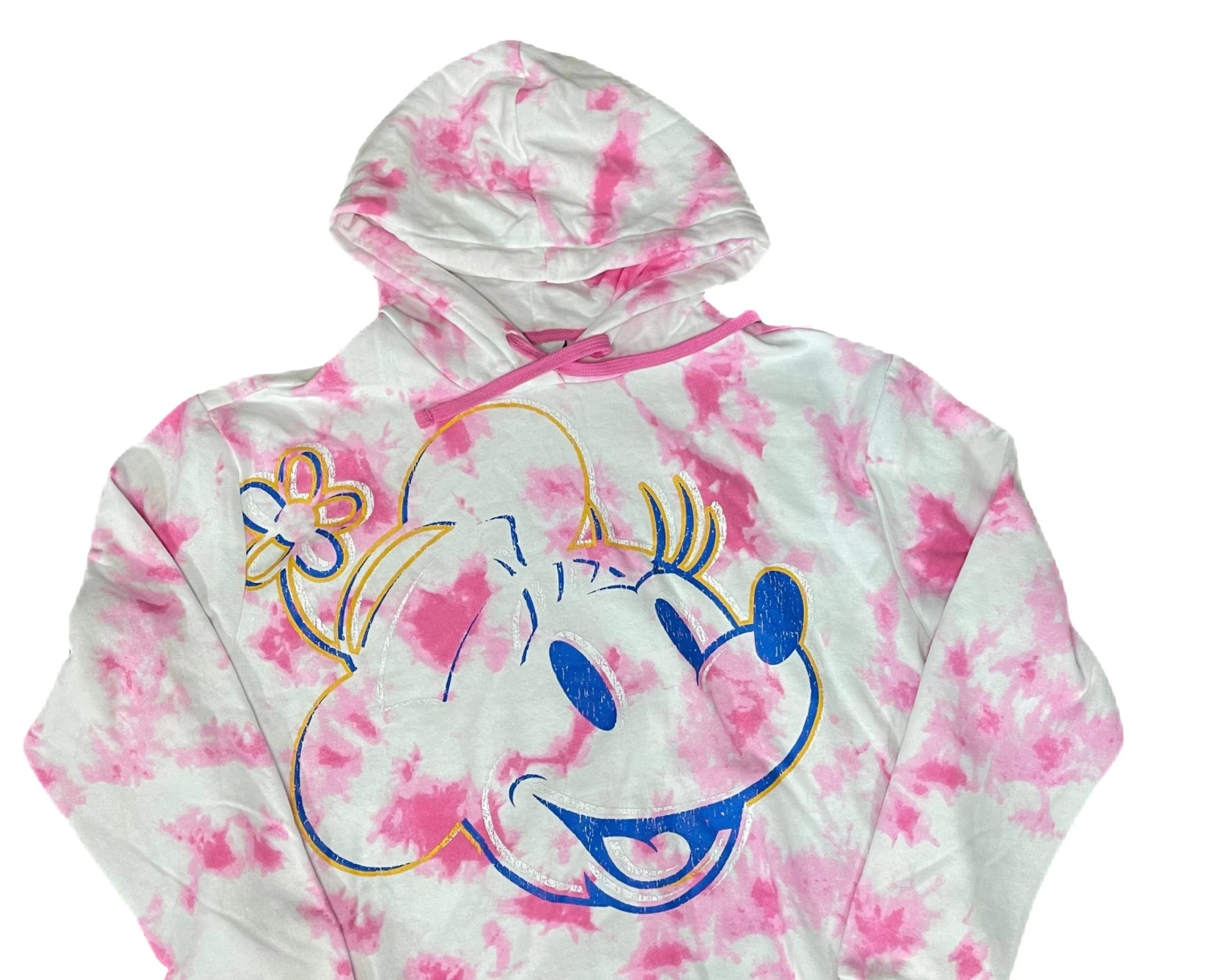 Walt Disney World Minnie Mouse Tie Dye Pullover Hoodie For Adults-Pink 3 Walt Disney World Minnie Mouse Tie Dye Pullover Hoodie For Adults-Pink