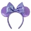 Disney Minnie Mouse Sequin Ear Headband For Adults – Lavender