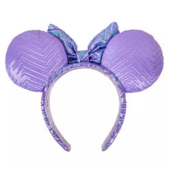 Disney Minnie Mouse Sequin Ear Headband For Adults – Lavender -Disney 4503055215633 2