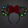 Disney Mickey And Minnie Mouse Loungefly Glow-in-the-Dark Holiday Ear Headband For Adults