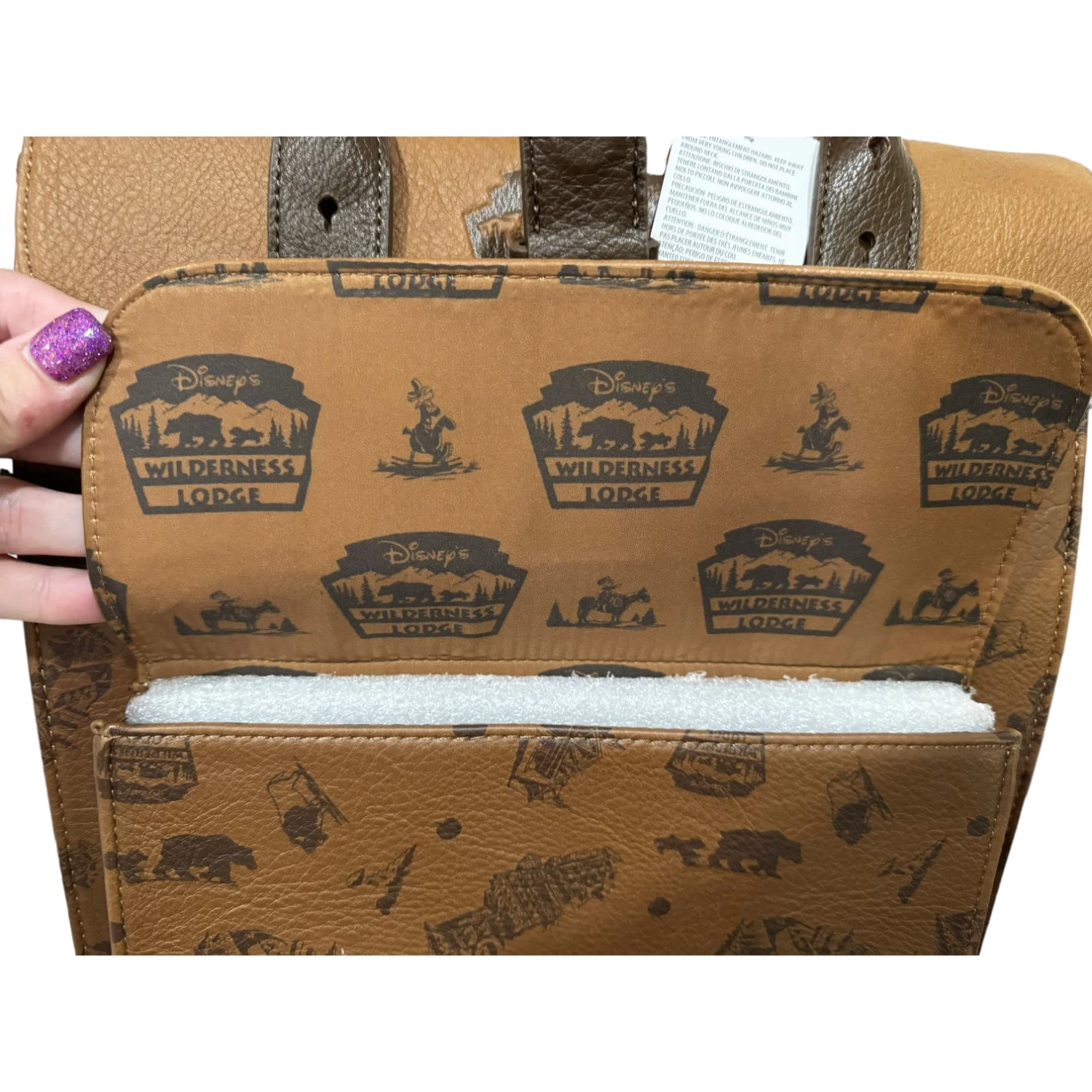 Disney Wilderness Lodge Resort Embossed Mickey Donald Loungefly Backpack 4 Disney Wilderness Lodge Resort Embossed Mickey Donald Loungefly Backpack - Image 2