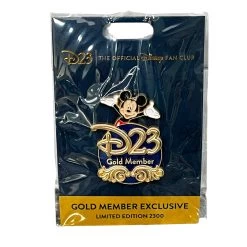 Disney D23 Gold Member Exclusive Mickey Pin LE 2300