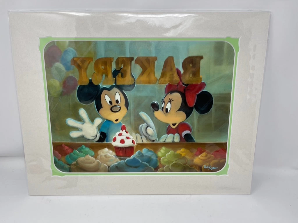 Disney “Baking Them Crazy” Mickey/Minnie 14x18” Matted Print SIGNED Rob Kaz 3 Disney “Baking Them Crazy” Mickey/Minnie 14x18” Matted Print SIGNED Rob Kaz