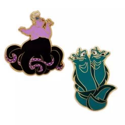 Disney Ursula And Flotsam With Jetsam Pin Set β The Little Mermaid