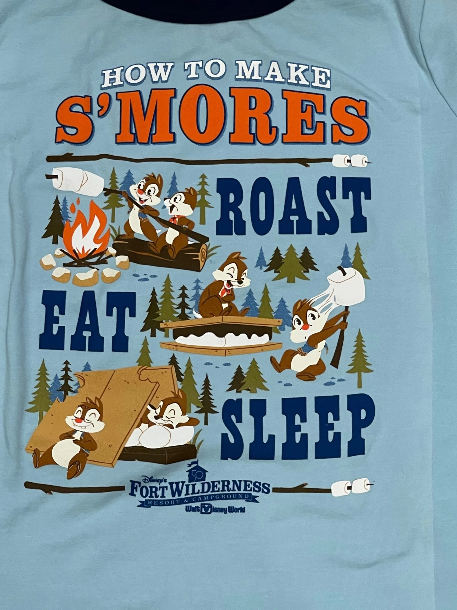 Disney Fort Wilderness 50th Anniversary Chip And Dale Ringer Kids Shirt 4 Disney Fort Wilderness 50th Anniversary Chip And Dale Ringer Kids Shirt - Image 2