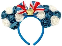 Disney Epcot UK World Showcase Minnie Rose Ear Headband
