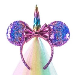Disney Minnie Mouse Unicorn Holographic Sequin Ear Headband 7 Disney Minnie Mouse Unicorn Holographic Sequin Ear Headband -Disney 7505057373236 1