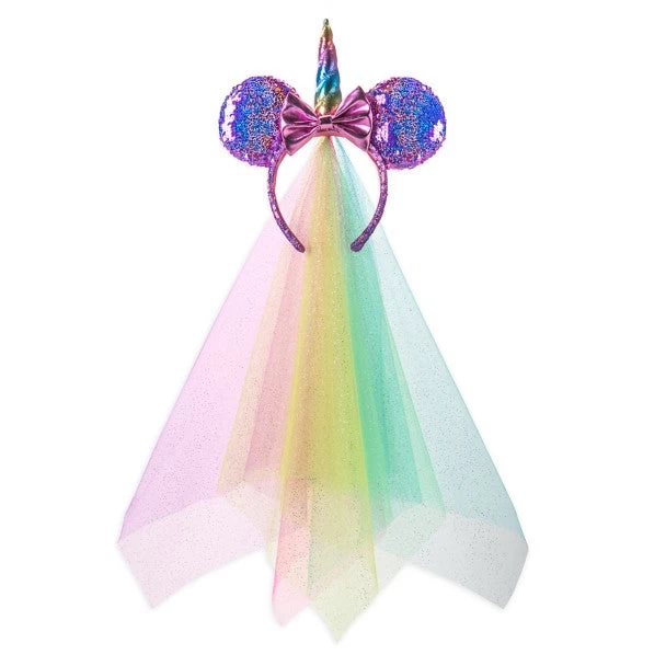 Disney Minnie Mouse Unicorn Holographic Sequin Ear Headband 4 Disney Minnie Mouse Unicorn Holographic Sequin Ear Headband - Image 2