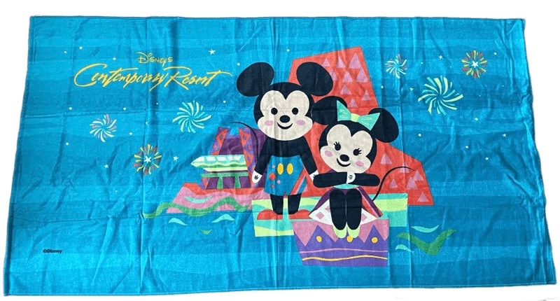 Disney Contemporary Resort Minnie And Mickey Beach Towel 3 Disney Contemporary Resort Minnie And Mickey Beach Towel