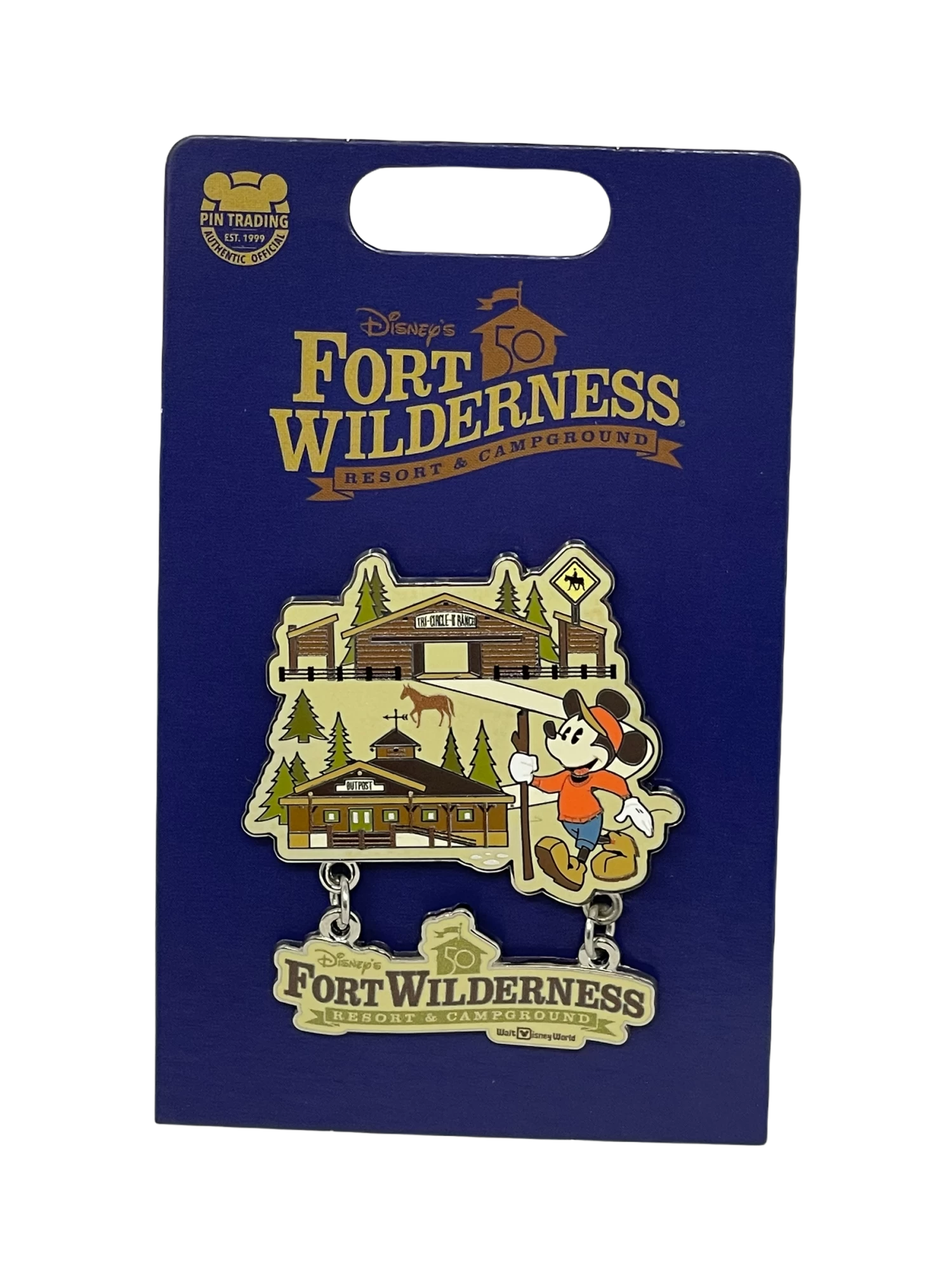 Disney Fort Wilderness Resort 50th Anniversary Mickey Pin 3 Disney Fort Wilderness Resort 50th Anniversary Mickey Pin