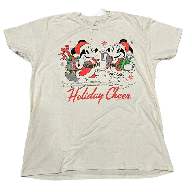 Disney Santa Mickey & Minnie Holiday Cheer Shirt 3 Disney Santa Mickey & Minnie Holiday Cheer Shirt