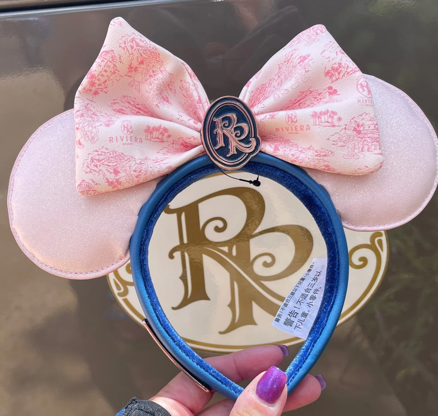 Disney Riviera Resort Pink Loungefly Minnie Ear Headband 4 Disney Riviera Resort Pink Loungefly Minnie Ear Headband - Image 2