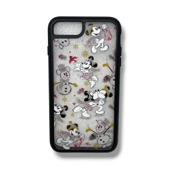 Disney Mickey, Minnie, And Snowman In Holiday 3D Print Iphone Phone Case
