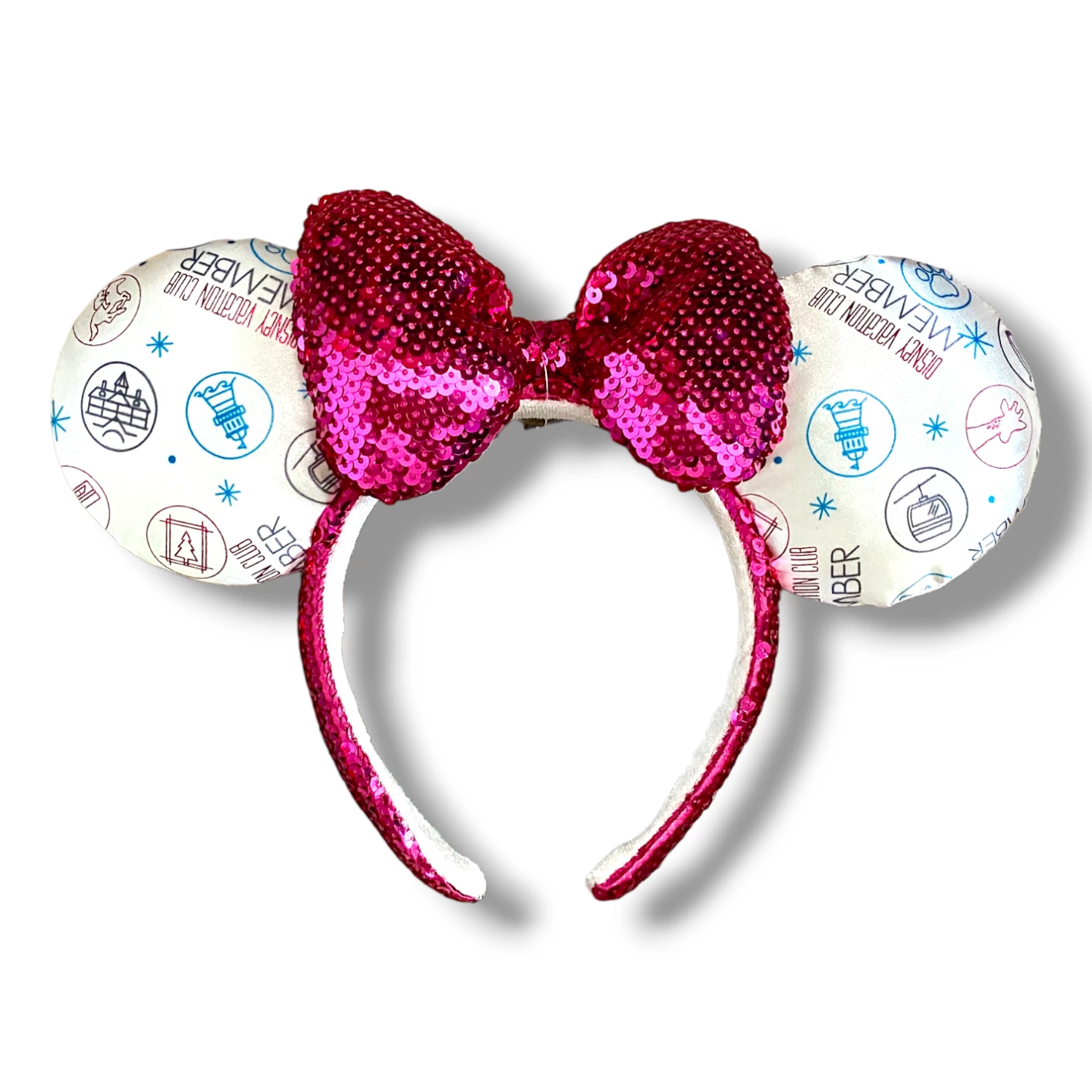 Disney Vacation Club DVC Minnie Sequin Bow Ear Headband 3 Disney Vacation Club DVC Minnie Sequin Bow Ear Headband