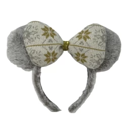 Disney Minnie Mouse Christmas Silver And Gold Ear Headband