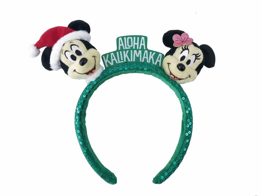 Disney Aulani Exclusive Aloha Kalikimaka Mickey And Minnie Ear Headband 3 Disney Aulani Exclusive Aloha Kalikimaka Mickey And Minnie Ear Headband