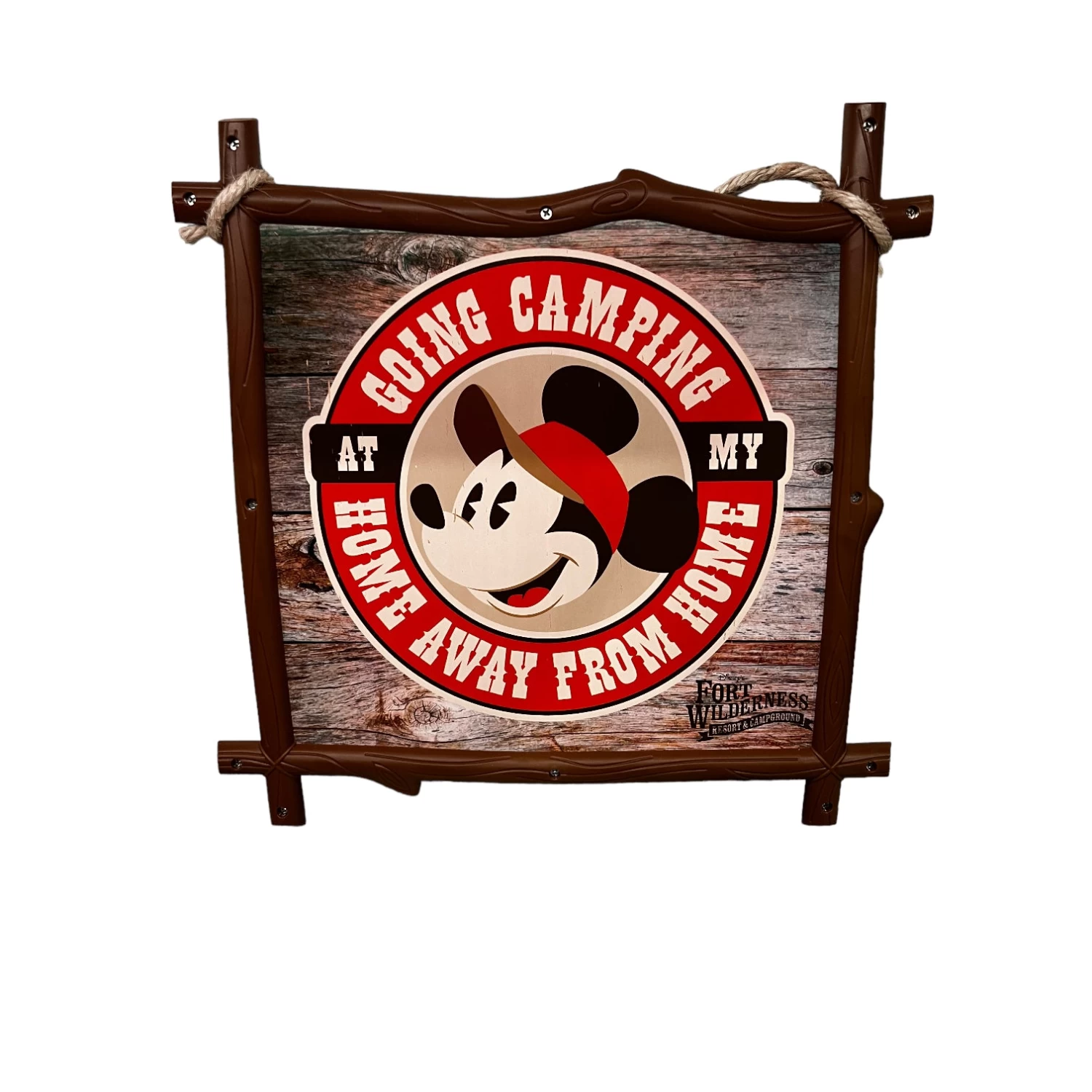 Disney Fort Wilderness Camping Mickey Reversible Hanging Sign 3 Disney Fort Wilderness Camping Mickey Reversible Hanging Sign