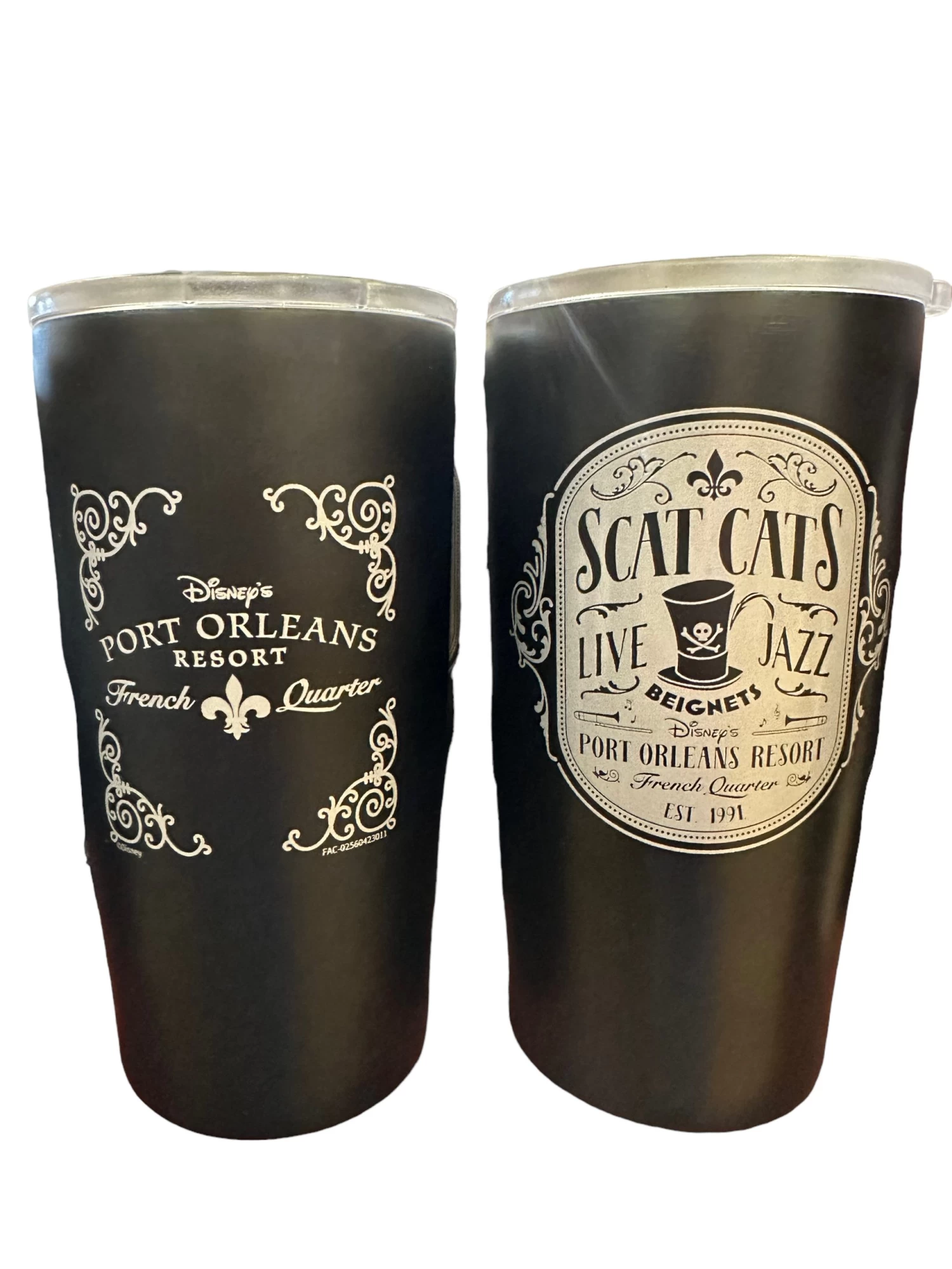Disney Port Orleans Riverside Scat Cat Beignet Stainless Travel Mug 3 Disney Port Orleans Riverside Scat Cat Beignet Stainless Travel Mug