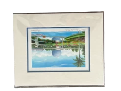 Disney “Epcot Spaceship Earth” By Larry Dotson 8x10" Matted Print