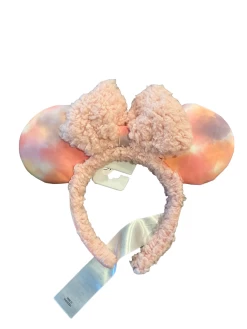 Disney Parks Tie Dye Sherpa Minnie Ear Headband
