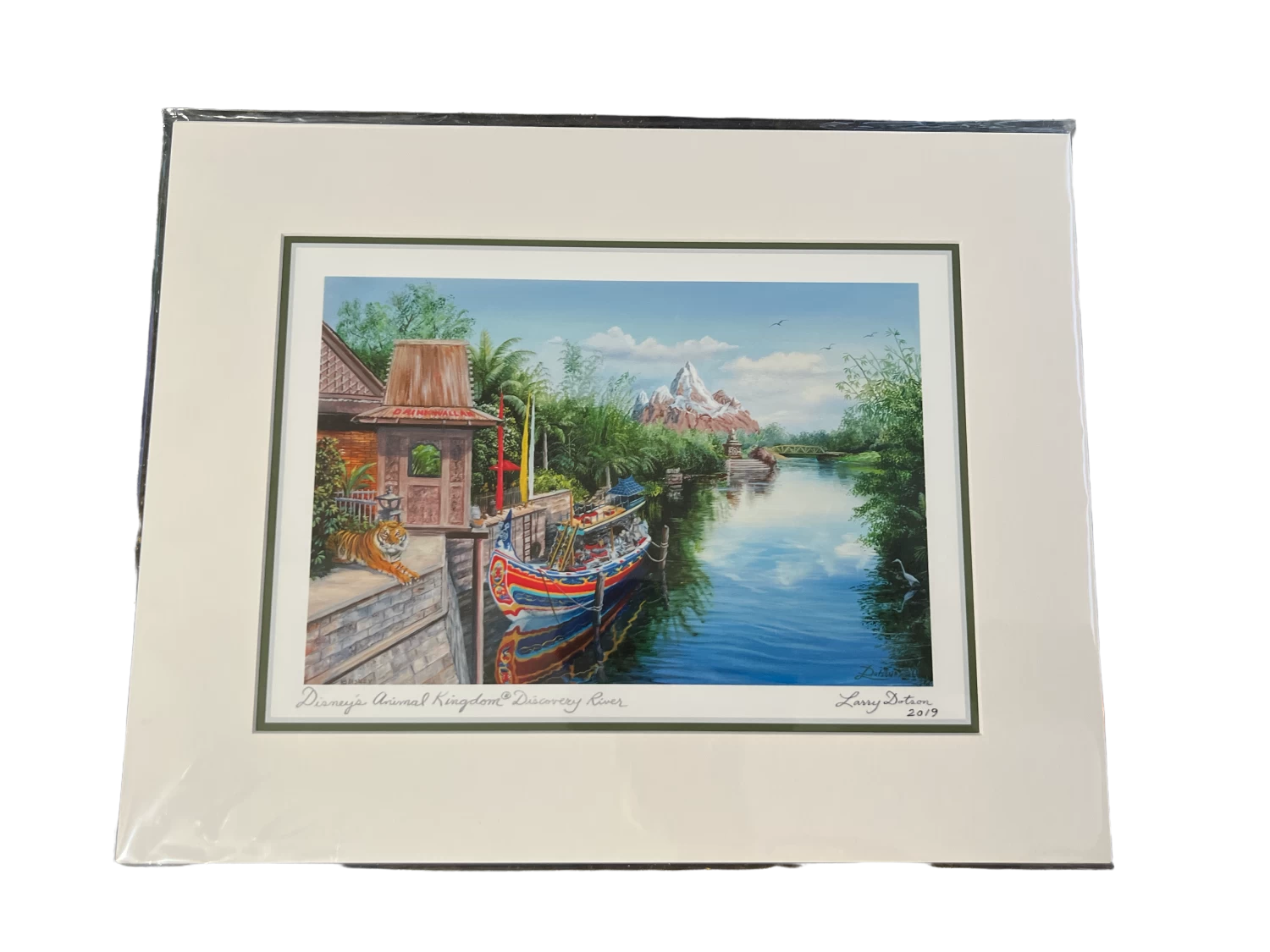 Disney Animal Kingdom Discovery River By Artist Larry Dotson 11X14" Matted Print 3 Disney Animal Kingdom Discovery River By Artist Larry Dotson 11X14" Matted Print