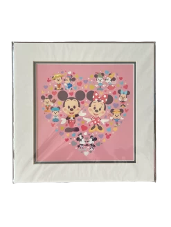 Disney Cutie Couple 14x14" Matted Print By Jerrod Maruyama