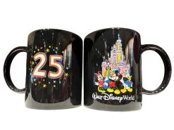 Walt Disney World 25th Anniversary Cinderella Cake Castle Mug Mickey & Friends