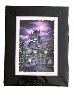 Disney Print “Hollywood Tower Hotel” By Larry Dotson 11x14" Matted Print