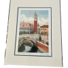 Disney Print “Epcot Italy Pavilion” By Larry Dotson 11x14" Matted Print