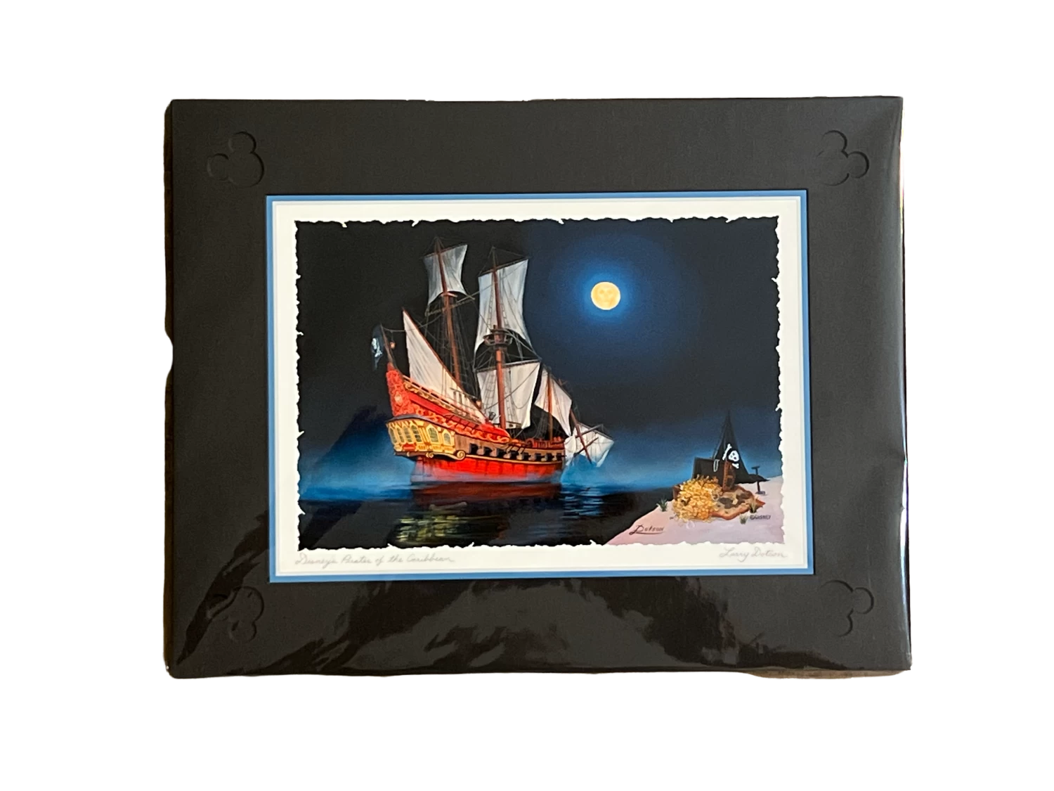 Disney Print “Pirates Of The Caribbean” By Larry Dotson 11x14" Matted Print 3 Disney Print “Pirates Of The Caribbean” By Larry Dotson 11x14" Matted Print