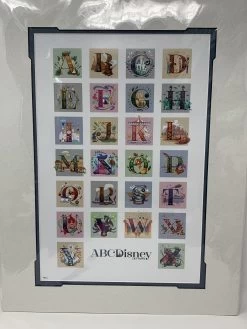 Disney ABC Disney Letters Alphabet 14x18” Matted Print
