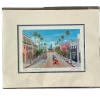 Disney Matted Print “Hollywood Boulevard” By Larry Dotson