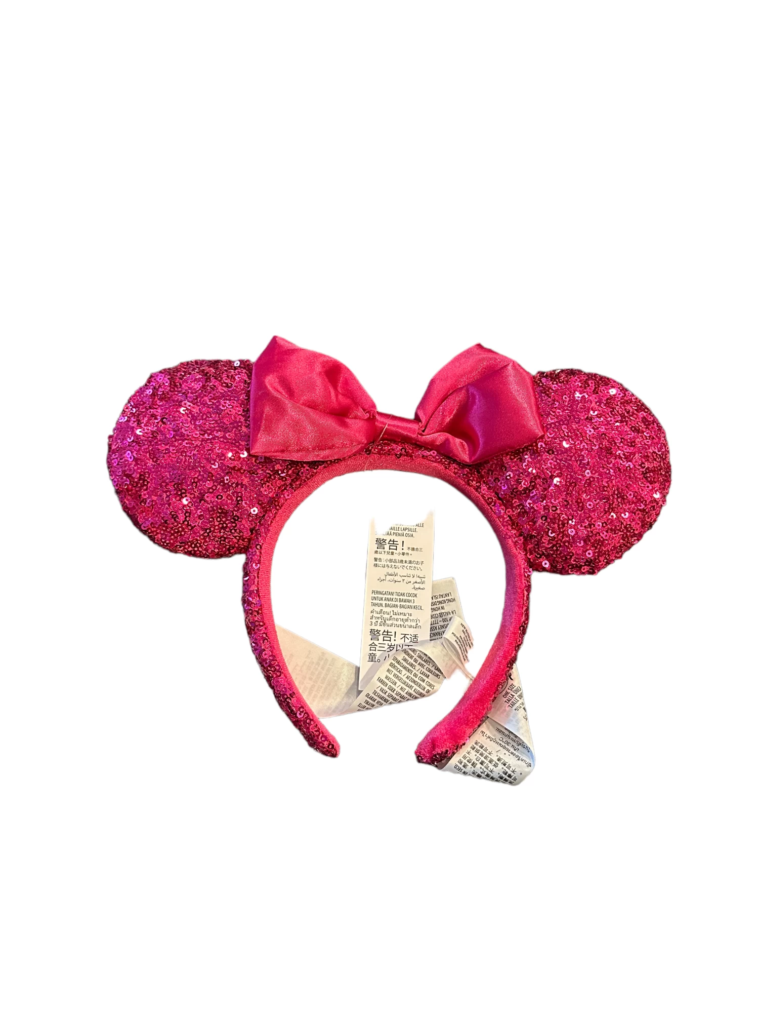 Disney Parks Orchid Hot Pink Sequin Minnie Ear Headband 3 Disney Parks Orchid Hot Pink Sequin Minnie Ear Headband