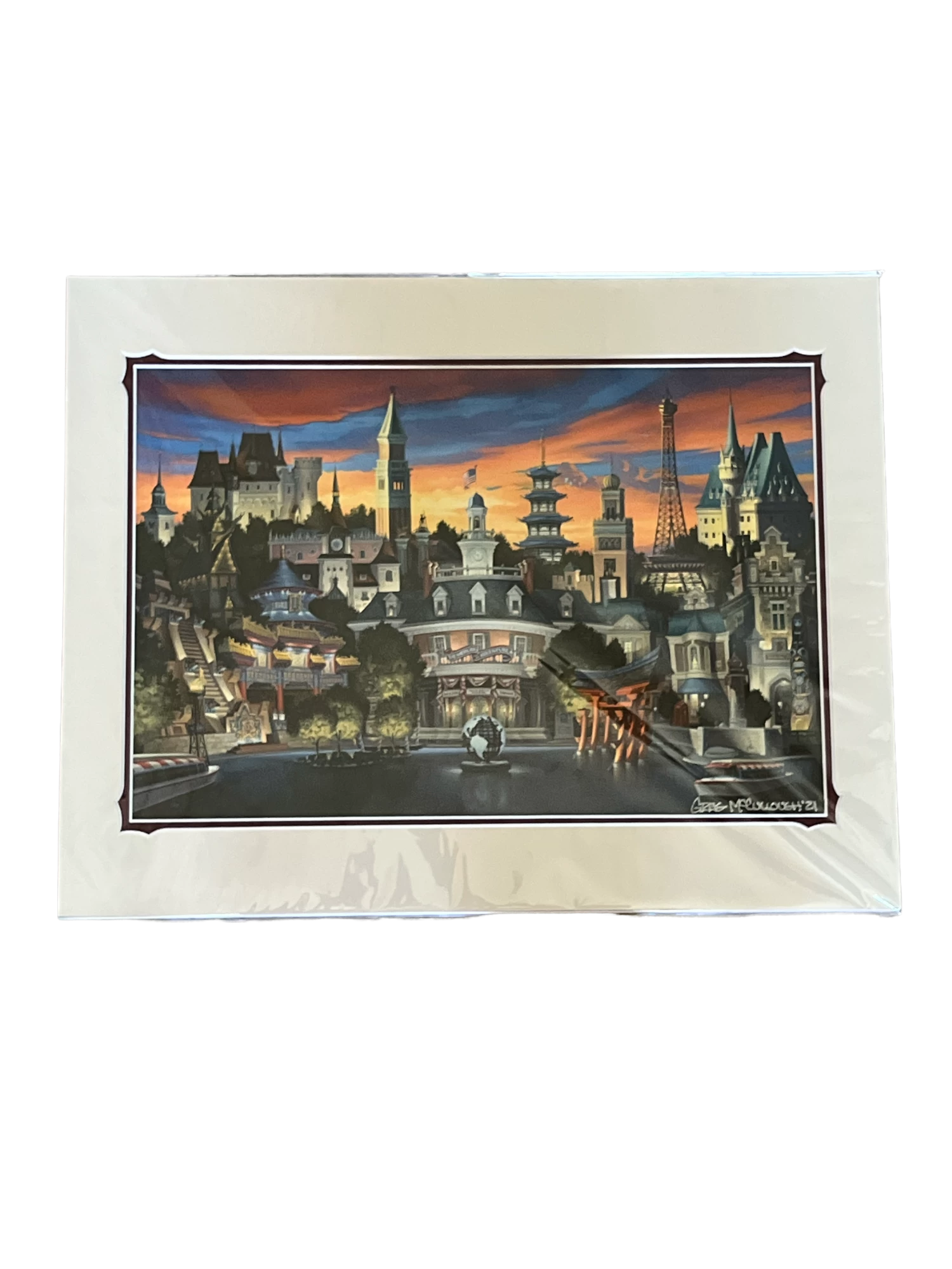 Disney “Sunset Lagoon” Matted Print By Greg McCullough 3 Disney “Sunset Lagoon” Matted Print By Greg McCullough