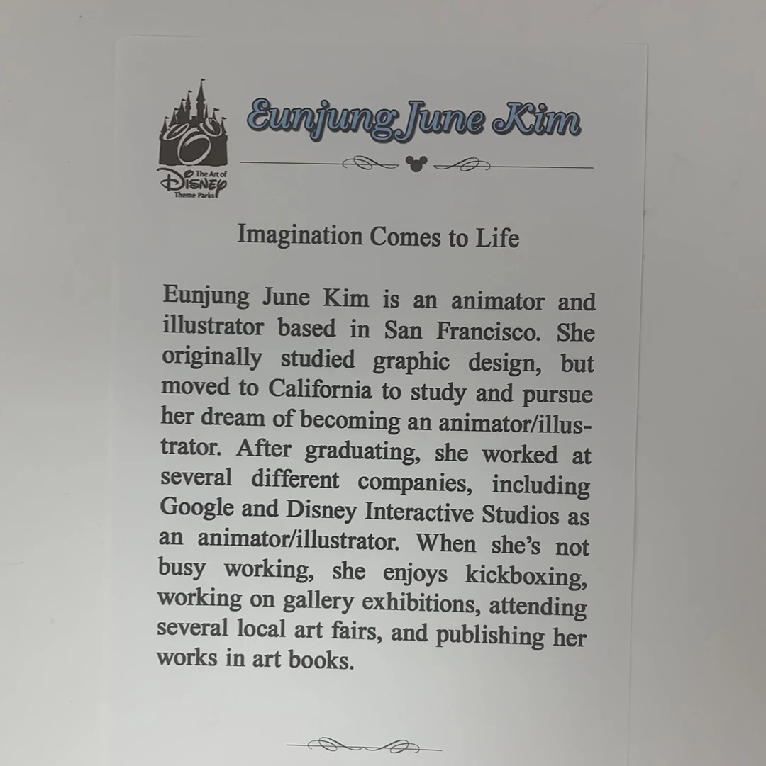 Disney WonderGround "Inspiration Comes To Life" Print By June Kim 14x18" Matted 4 Disney WonderGround "Inspiration Comes To Life" Print By June Kim 14x18" Matted - Image 2