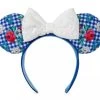 Disney Floral Cottage Blue Gingham Checkered Minnie Ear Headband With White Eyelet Bow 1 Disney Floral Cottage Blue Gingham Checkered Minnie Ear Headband With White Eyelet Bow -Disney image c0b0dc6e 7b3e 47ad 83f8 21a92eef2ae0