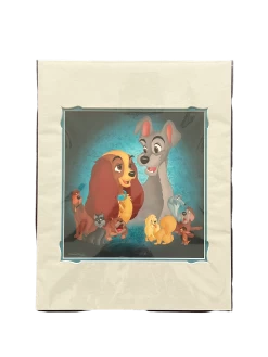 Disney "Lady And The Tramp 1955" By Don "Ducky" Williams 14x18" Matted Print