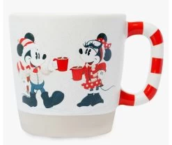 Disney Walt Lodge Mickey, Minnie And Friends Candy Cane Mug