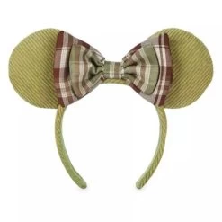 Disney Green Corduroy Minnie Mouse Ear Headband For Adults