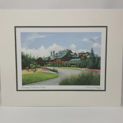 Disney The Wilderness Lodge By Larry Dotson 11x14" Matted Print