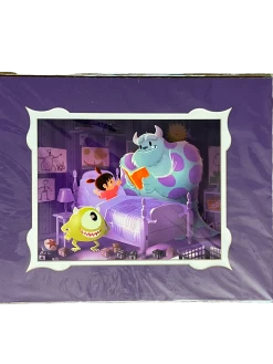 Disney Parks Monsters Inc. “Bedtime Story” By June Kim 14x18" Matted Print-Mike,