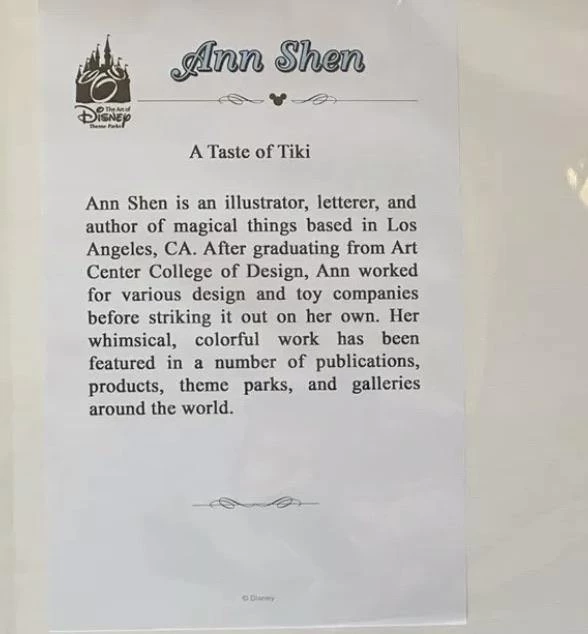 Disney ParksTrader Sam’s A Taste Of Tiki By Ann Shen 14”x 18” Matted Print 4 Disney ParksTrader Sam’s A Taste Of Tiki By Ann Shen 14”x 18” Matted Print - Image 2